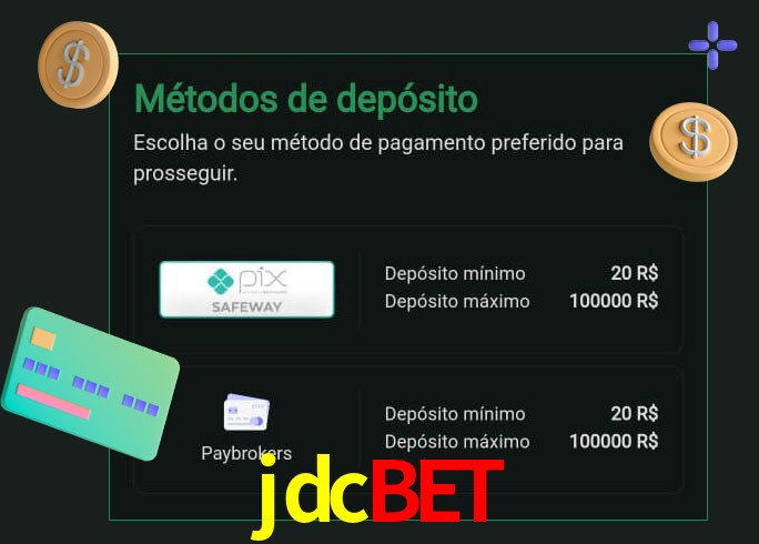 O cassino jdcbet oferece uma grande variedade de métodos de pagamento